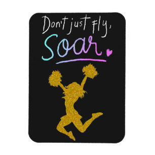 Niet gewoon vliegen, Soar! Girls Cheerleading Magneet