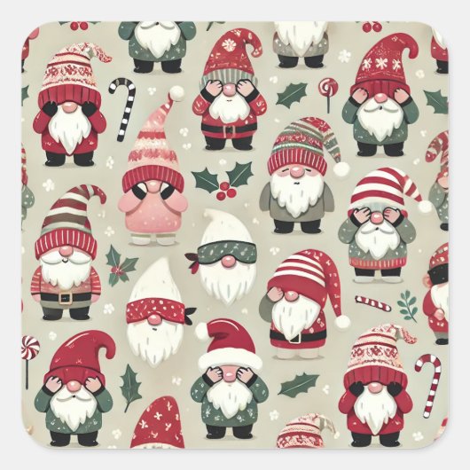 Niet gluren! Gnome Stickers (Voorkant)