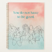 Niet goed peach en pastblauw zijn planner (Voorkant)