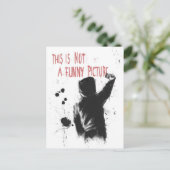 Niet grappig briefkaart (Staand voorkant)