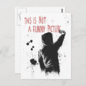 Niet grappig briefkaart (Voorkant / Achterkant)