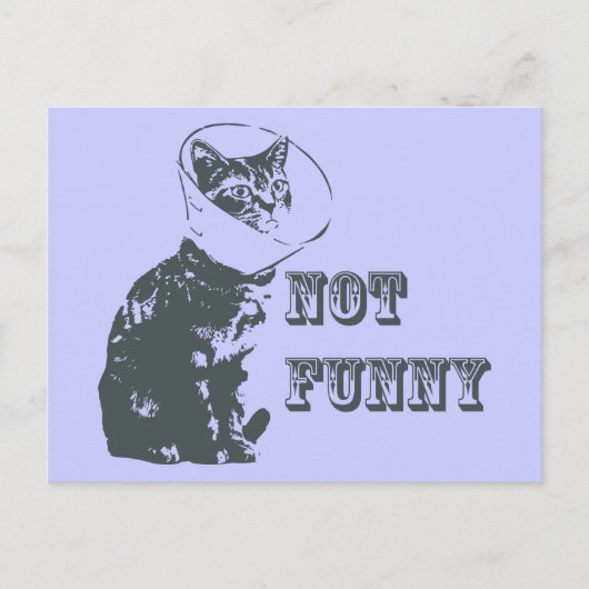 Niet grappig briefkaart (Voorkant)