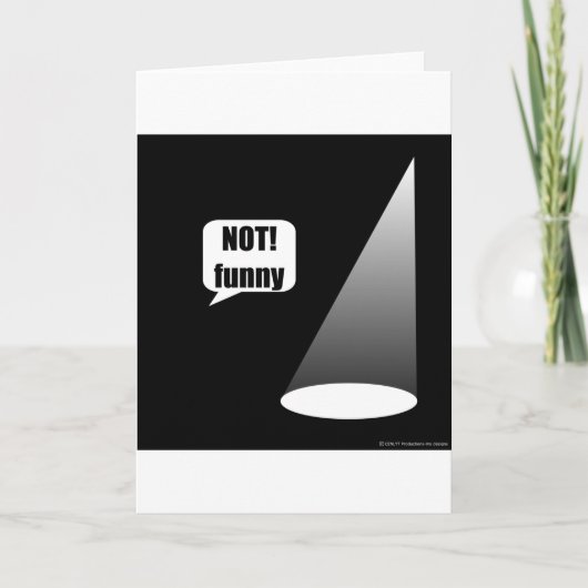 Niet grappig kaart (Voorkant)