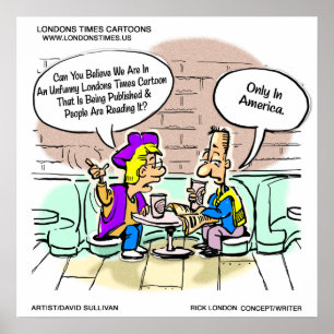 Niet Grappige Gepubliceerde Cartoon Op Poster (Toc