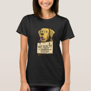 Niet Guilty Dog Mugshot gevangenis T-shirt