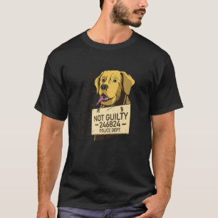 Niet Guilty Dog Mugshot gevangenis T-shirt