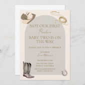 Niet Haar Eerste Rodeo Baby Strooier Uitnodiging (Voorkant / Achterkant)