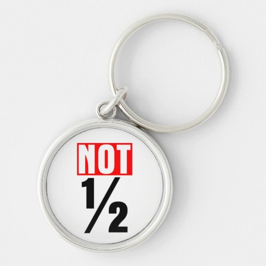 Niet half sleutelhanger (Voorkant)