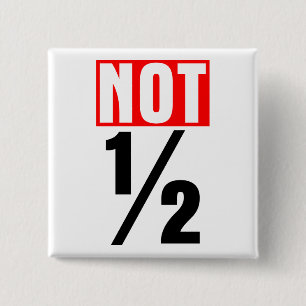 Niet half vierkante button 5,1 cm