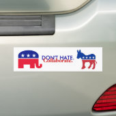 NIET HATE, COLLABORATE POLITIEKE BUMPER BUMPERSTICKER (Op auto)