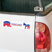 NIET HATE, COLLABORATE POLITIEKE BUMPER BUMPERSTICKER (Op Truck)
