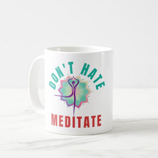 NIET HATE MEDITATE - JONGE BEMIDDELING KOFFIEMOK (Voorkant links)