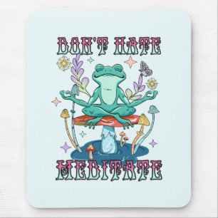 Niet Haten, Mediteren - Mediteren Kikker & Bloem Muismat