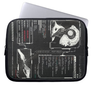 Niet herkend - Techno-Brutalist Streetwear Design Laptop Sleeve