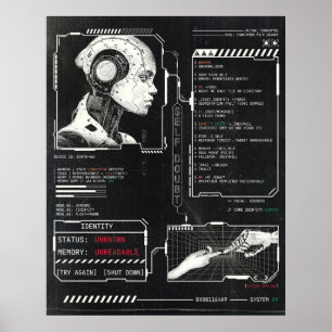 Niet herkend - Techno-Brutalist Streetwear Design Poster