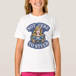 Niet hier om te sturen t-shirt