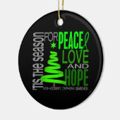 Niet-Hodgkin lymfoom Kerstmis 1 Keramisch Ornament (Links)