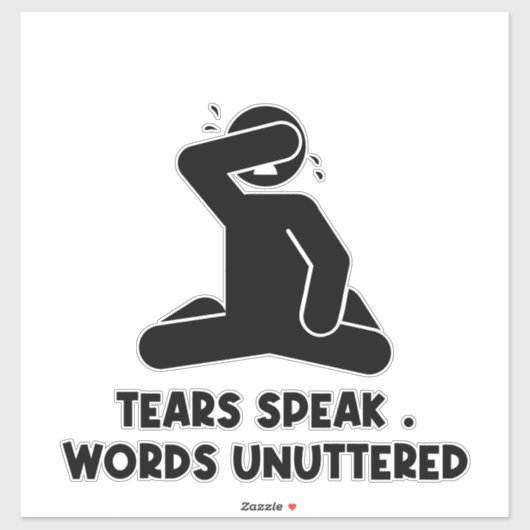 Niet huilen sticker (Vel)