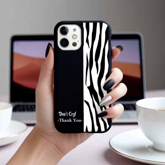 Niet huilen Zebra Pattern Hoesje