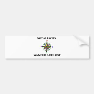 Niet iedereen die de wand kwijt is bumpersticker