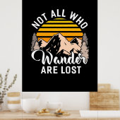 Niet iedereen die de wand kwijt is poster (Keuken)