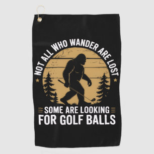 Niet iedereen die dwaalt is verloren Funny Bigfoot Golfhanddoek