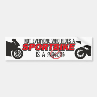 Niet iedereen die een portbike bestuurt... bumpersticker
