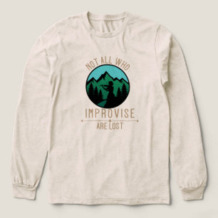 Niet iedereen die improviseert is verloren Tri-Blend shirt