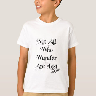 Niet iedereen die wander is verloren kinder ringer t-shirt