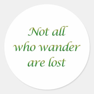 Niet iedereen die wander ronde sticker