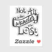 Niet iedereen die wander sticker (Vel)