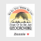 Niet iedereen die wander verliest, grappige geocac sticker (Vel)