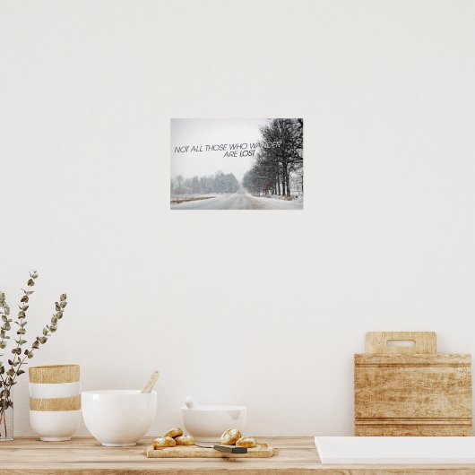 Niet iedereen die wrijft, gaat verloren poster (Keuken)