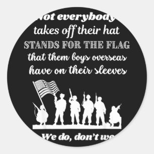 Niet iedereen die zijn hoed afneemt, staat achter ronde sticker