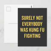 Niet iedereen was zeker Kung Fu Fighting Briefkaart (Voorkant / Achterkant)