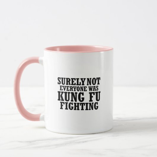 Niet iedereen was zeker Kung Fu Funny Fighting Mok (Links)