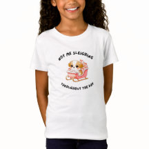 "Niet ik sleeënd" meisjes schattig kerstfeest