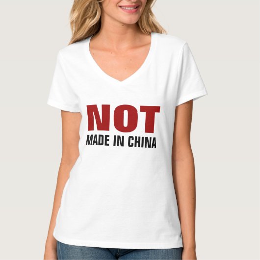 NIET in China vervaardigd T-shirt (Voorkant)