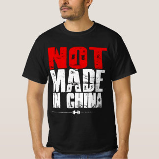 niet in china vervaardigde gulden t-shirt