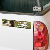 Niet in de hitte, terug van Calico Cat Meme Bumpersticker (Op Truck)
