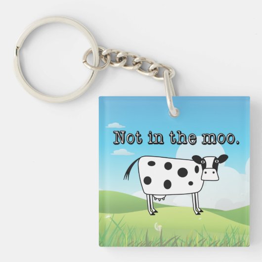 Niet in de Moo Sleutelhanger (Voorkant)