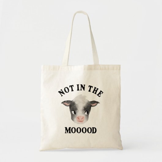 Niet in de stemming Koe Funny Tote Bag (Voorkant)