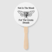 Niet in de stemming voor de Cicada broedsels Handwaaier (Achterkant)