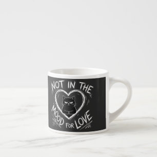 Niet in de stemming voor liefde Chagrijnige kat sa Espresso Kop