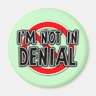 Niet in Denial Funny Magnet Humor Magneet