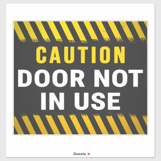 Niet in gebruik zijnde waarschuwingsdeur sticker (Vel)