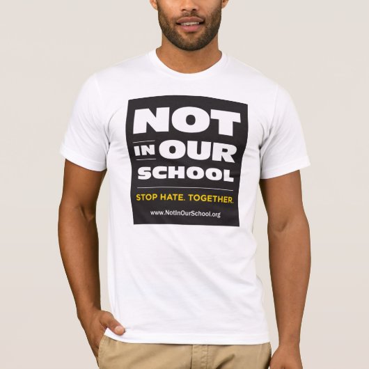 Niet in onze basisschool T-Shirt (Unisex) (Voorkant)