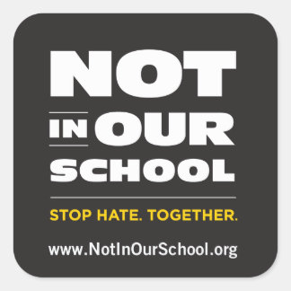 Niet in onze school Sticker