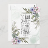 Niet in overeenstemming met het patroon, Romeinen Briefkaart (Voorkant / Achterkant)