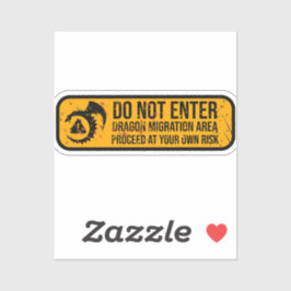 Niet invoeren: Dragon Migration Weathered Sign Sticker